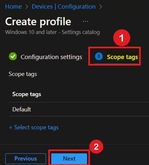 Enabling the policy and selecting connection behavior option